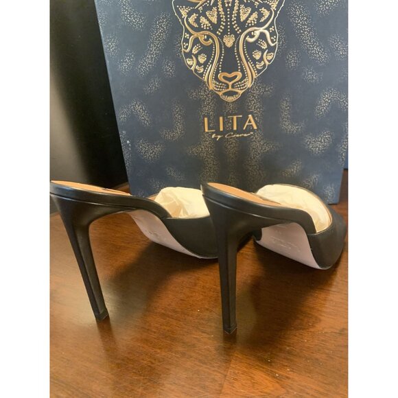 NIB Lita By Ciara / Revolve Solid Square Toe Slid Heels Size 8.5 - Picture 2 of 10